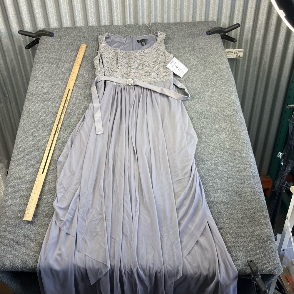 2 piece sliver dress r & m Richard’s size 8 style 7300